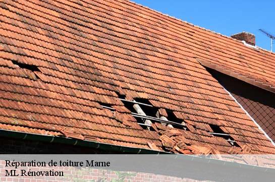 Réparation de toiture 51 Marne  ML Rénovation
