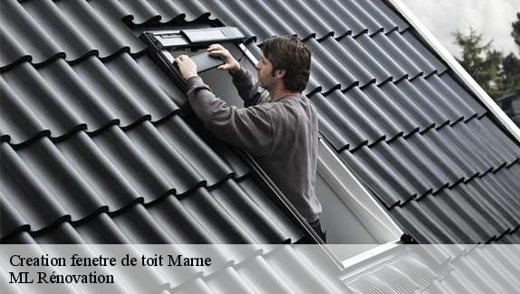 Creation fenetre de toit 51 Marne  ML Rénovation
