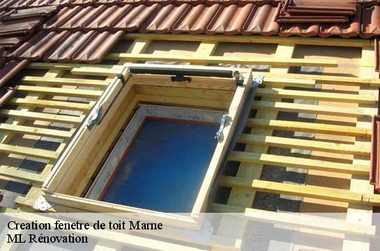 Creation fenetre de toit Marne 