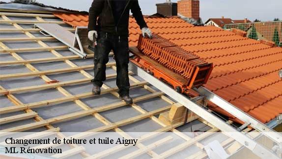 Changement de toiture et tuile  aigny-51150 ML Rénovation