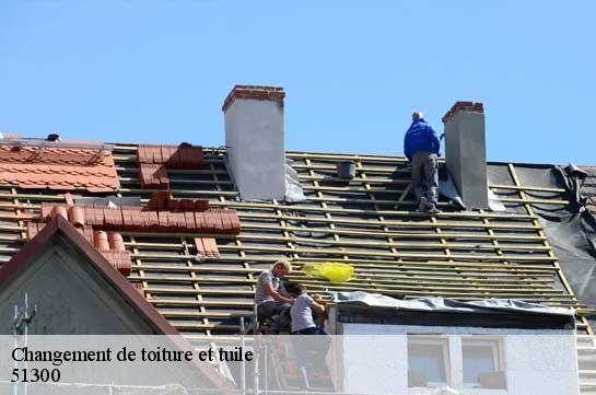 Changement de toiture et tuile  51300