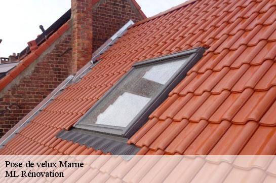 Pose de velux Marne 