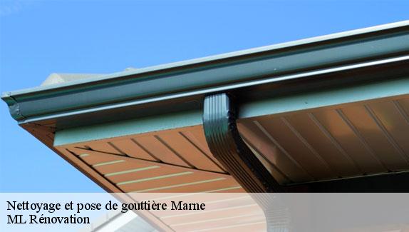 Nettoyage et pose de gouttière Marne 